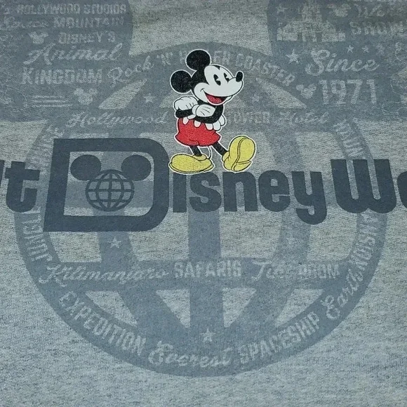 Walt Disney World Gray Crewneck Sweatshirt with World of Disney Graphic - Picture 6 of 13